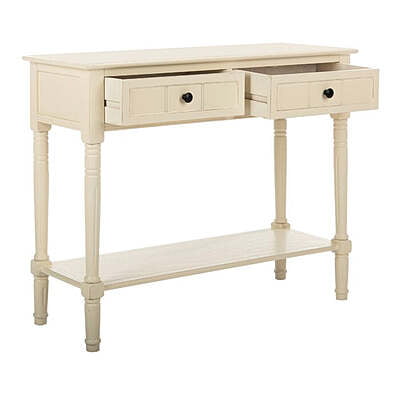 Corpus White Solid Wood Console Table