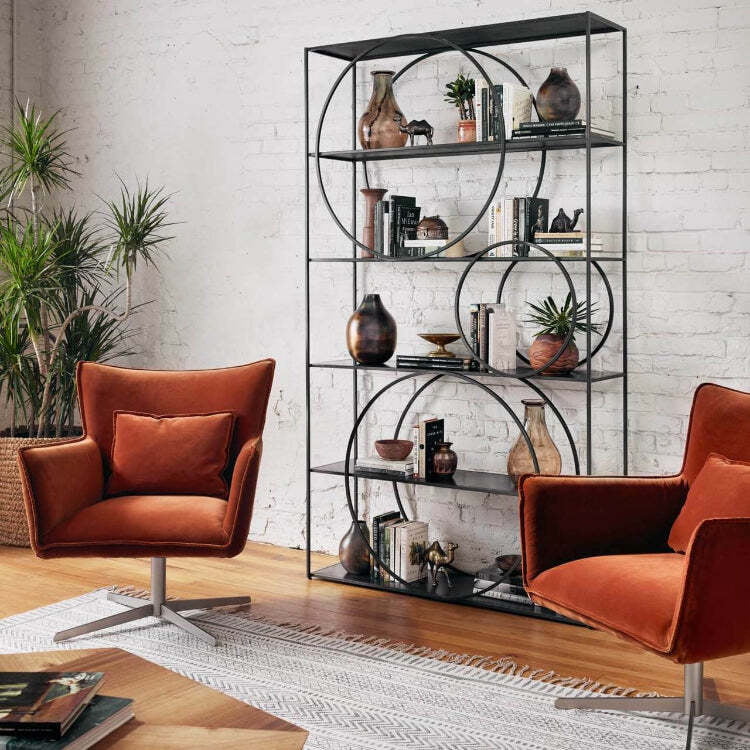 Virginia Iron Frame Bookshelf