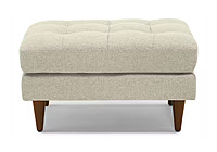 Tufted Upholstered Ottoman – Oyster Beige Fabric Tufted Upholstered Ottoman – Oyster Beige Fabric