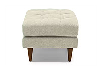 Tufted Upholstered Ottoman – Oyster Beige Fabric Tufted Upholstered Ottoman – Oyster Beige Fabric