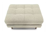 Tufted Upholstered Ottoman – Oyster Beige Fabric Tufted Upholstered Ottoman – Oyster Beige Fabric