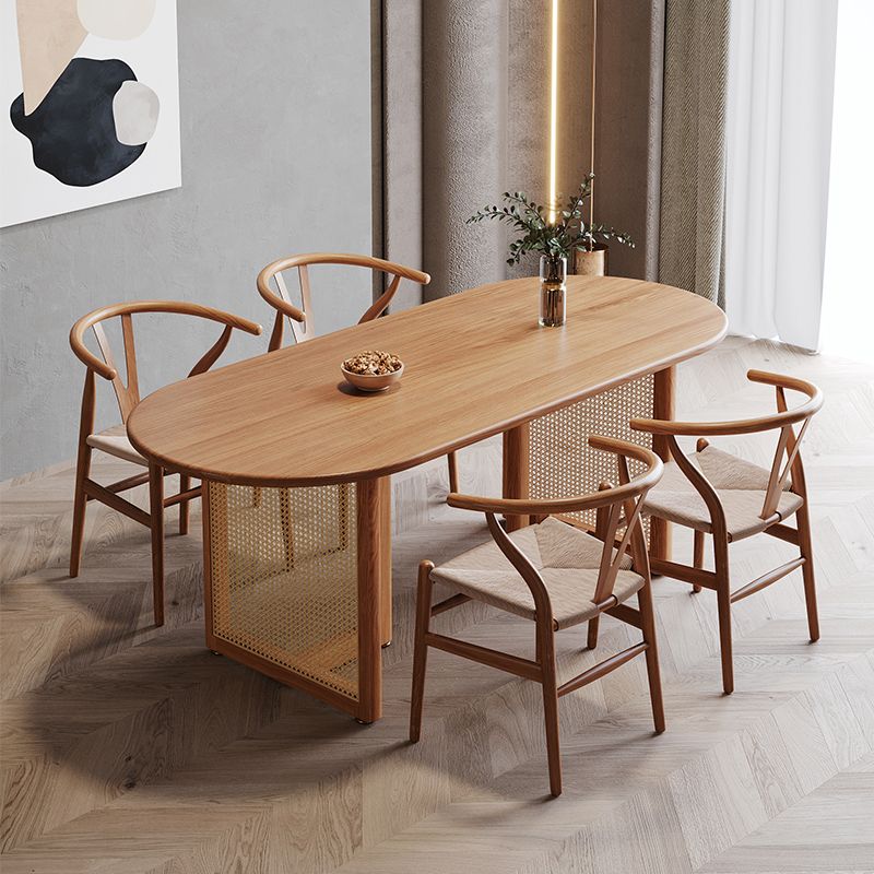 Modern Boho Style Bohemian Dining Table Set Miami Mid-Century