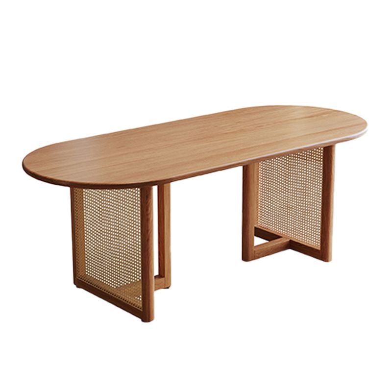 Modern Boho Rattan Dining Table