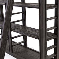 Boise Solid Wood Library Bookshelf with Ladder