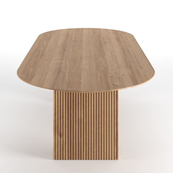 Natural Wood Modern Dining Table