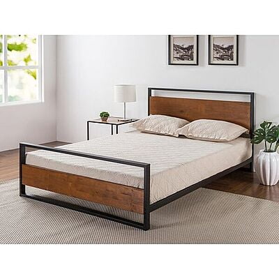 OLIVER METAL AND WOOD BED - King Size