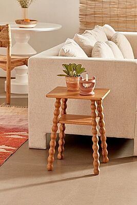 Braided boho end table