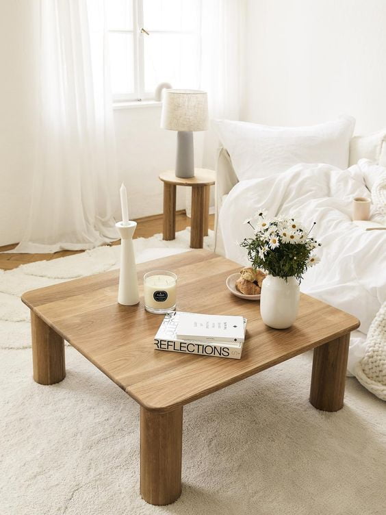 Lily Chic Solid Wood Coffee Table