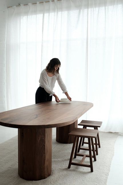 Solid Wood Boho Dining Table