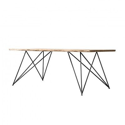 Eiffel Dining Table In Solid wood and Metal
