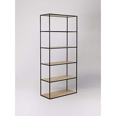 Reno Black Metal Frame Bookshelf