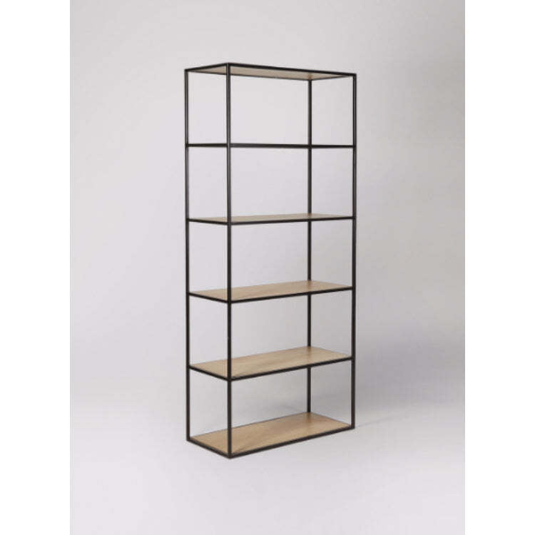 Reno Black Metal Frame Bookshelf