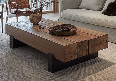 Violet Boho Solid Wood Coffee Table