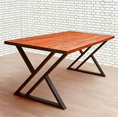 Roger Dining Table In Solid wood and Metal