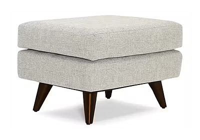 Mid-Century Ottoman – Borough Cotton Fabric