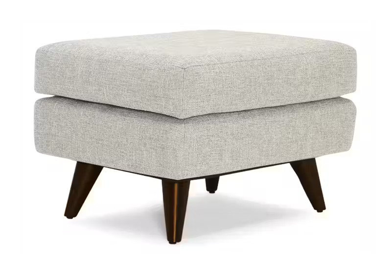 Mid-Century Ottoman – Borough Cotton Fabric Mid-Century Ottoman – Borough Cotton Fabric