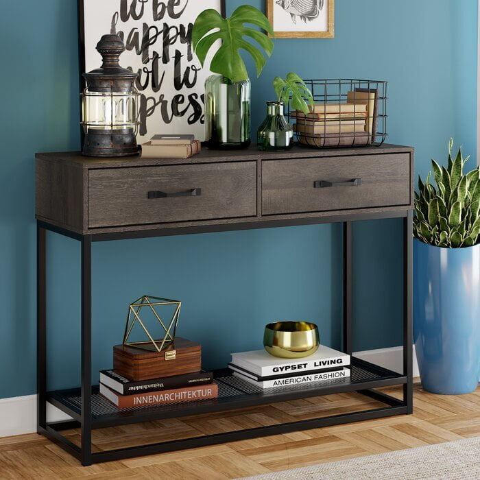 Santa Ana Solid Wood + Metal Console Table