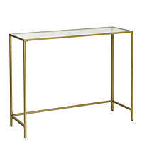 Riverside Golden Frame  with Glass Top Console Table