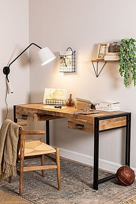 sander's metal and wood study table