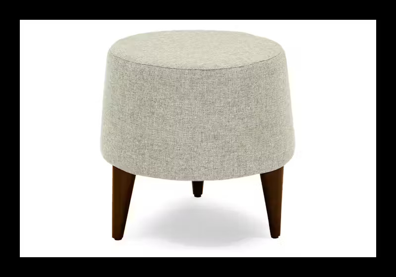 Nettie Round Ottoman – Nico Oyster Fabric Nettie Round Ottoman – Nico Oyster Fabric
