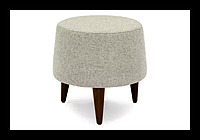 Nettie Round Ottoman – Nico Oyster Fabric Nettie Round Ottoman – Nico Oyster Fabric