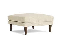 Copy of Mid-Century Solid Wood Ottoman with Curved Seat – Walnut Finish & Tan Upholstery Copy of Mid-Century Solid Wood Ottoman with Curved Seat – Walnut Finish & Tan Upholstery