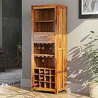 Tall Boy Solid Wood Bar Cabinet