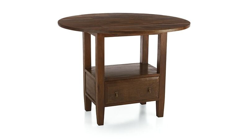 Hugo Round Solid Wood 4 Seater Dining Table Light Walnut