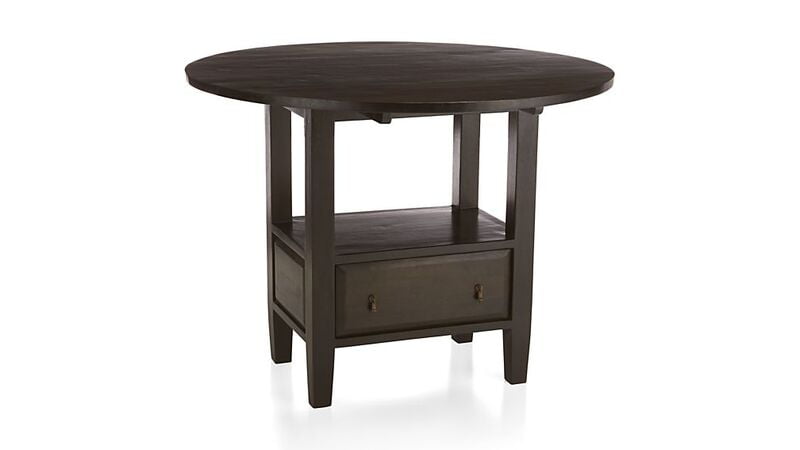 Hugo Round Solid Wood 4 Seater Dining Table Dark Light Walnut Hugo Round Solid Wood 4 Seater Dining Table Dark Light Walnut