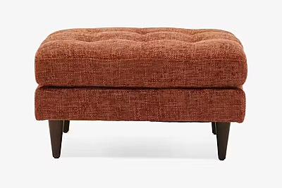Tufted Upholstered Ottoman – Bungalow Hacienda Fabric