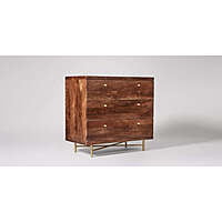 Ray 3 Drawer Chest Of Drawers In Walnut