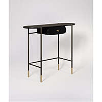 Aurora Solid Wood Top + Metal Console Table