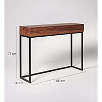 Cleveland Solid Wood + Metal Frame Console Table