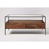 Omaha Metal Frame Glass Top Coffee Table Omaha Metal Frame Glass Top Coffee Table