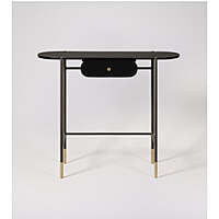 Aurora Solid Wood Top + Metal Console Table