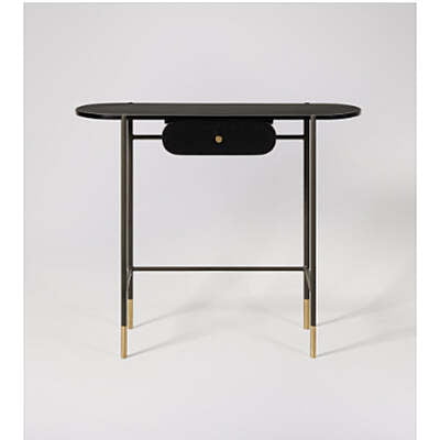 Aurora Solid Wood Top + Metal Console Table