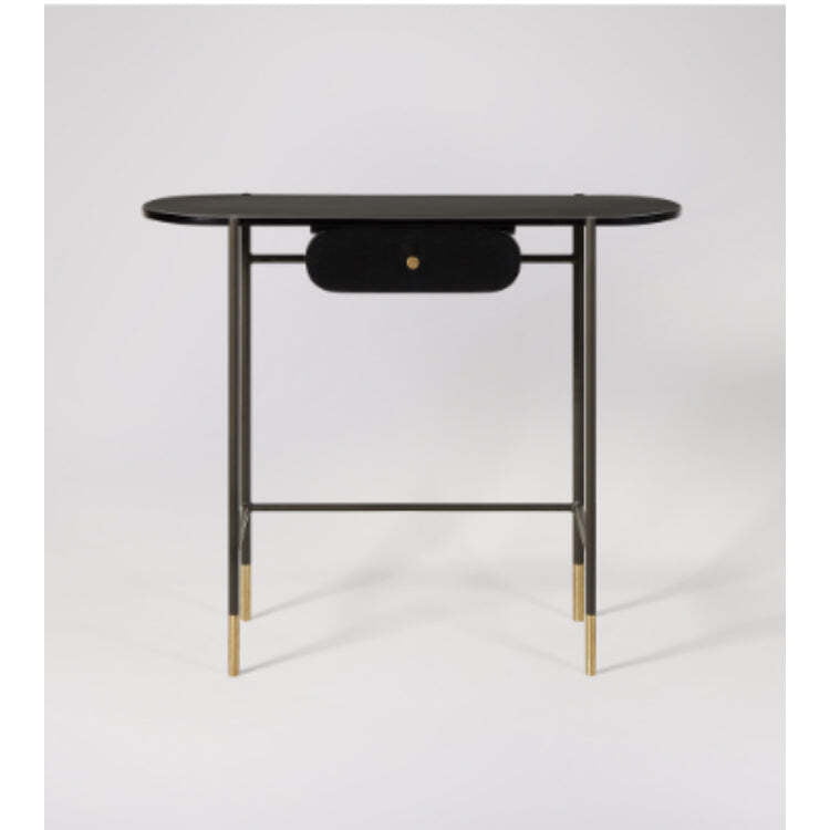 Aurora Solid Wood Top + Metal Console Table Aurora Solid Wood Top + Metal Console Table