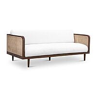 Jodhpur Rattan Sofa in Walnut - Three Seater