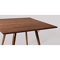 ROMA SQUARE DINING TABLE IN WALUT FINISH