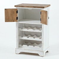 Swan Rustic Bar Cabinet In Distressed Finish