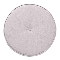 Oslo Round Stool – Natural Linen with Walnut Finish Oslo Round Stool – Natural Linen with Walnut Finish
