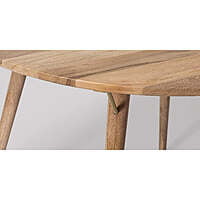 ROMA ROUND DINING TABLE IN NATURAL FINISH