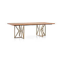Cage Dining Table In Solid wood and Metal