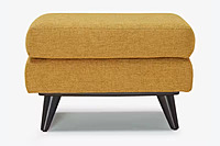 Mid-Century Ottoman – Cordova Amber Fabric Mid-Century Ottoman – Cordova Amber Fabric