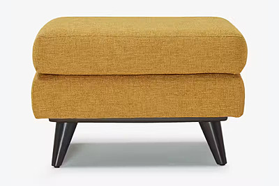 Mid-Century Ottoman – Cordova Amber Fabric
