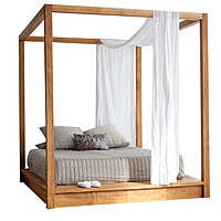 Majestic Canopy Poster Bed in Solid Wood - King Size