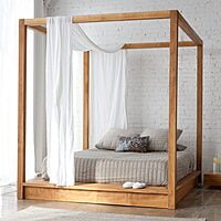 Majestic Canopy Poster Bed in Solid Wood - King Size