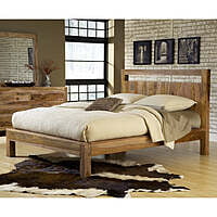 Contemporary Bed in Solid Wood - King Size