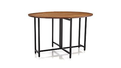 Cusco Round Folding Metal And Wood  Dining Table