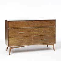 Marc Mid Century Six Drawer Chest Of Drawer